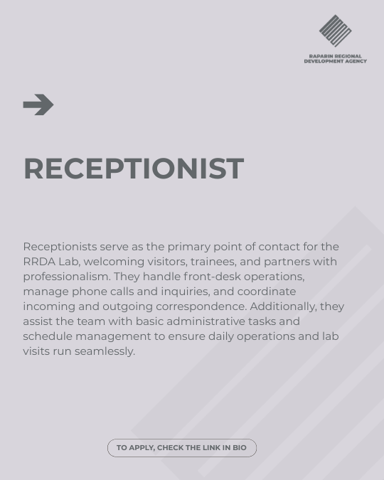 RRDA Receptionist Small